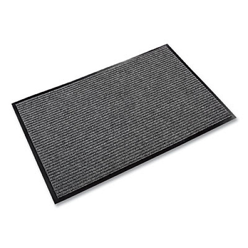 Crown Needle-Rib Wiper/Scraper Mat, Rectangular, Gray Ribbed Surface, 36" x 60" (NR0035GY)