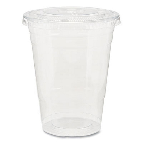 Dixie Clear Plastic PETE Cups, 16 oz, 25/Sleeve, 20 Sleeves/Carton (CPET16DX)