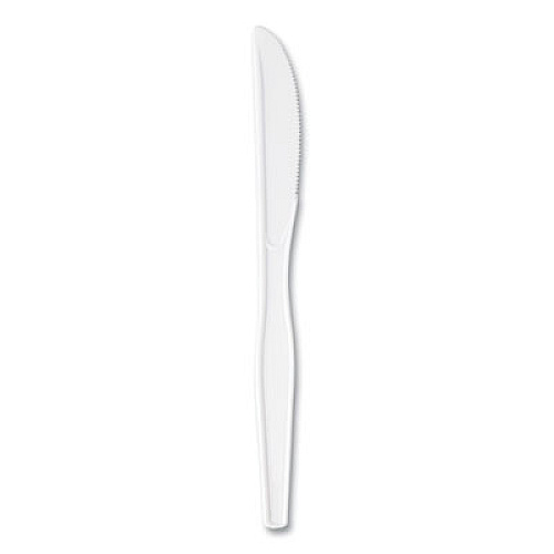 Dixie Plastic Cutlery, Heavyweight Knife, 7.5", White, 1,000/Carton (KH217)