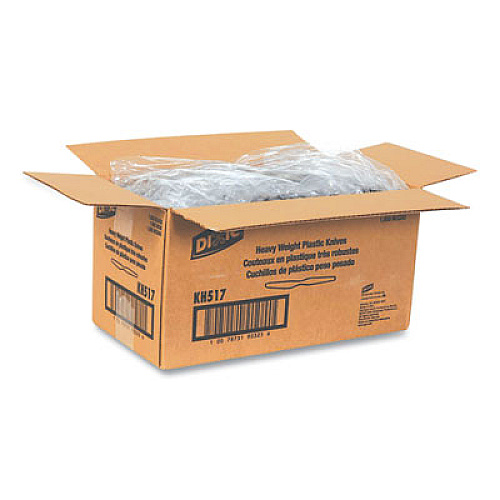Dixie Plastic Cutlery, Heavyweight Knife, Black, 1,000/Carton (KH517)