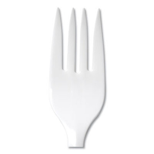 Dixie Mediumweight Polypropylene Cutlery, Fork, White, 1,000/Carton (PFM21S)