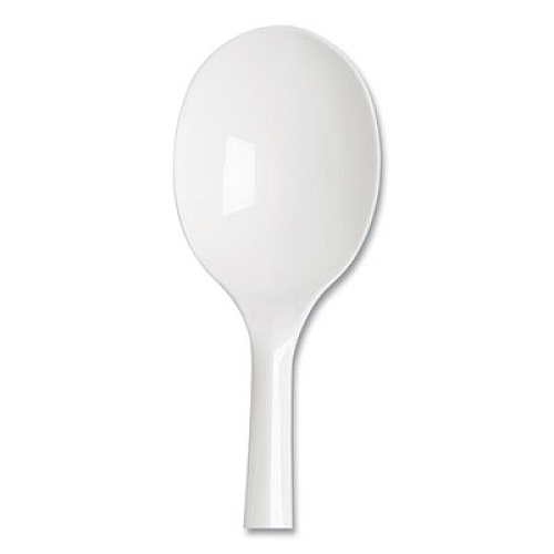 Dixie Plastic Cutlery, Mediumweight Soup Spoon, White, 1,000/Carton (PSM21)