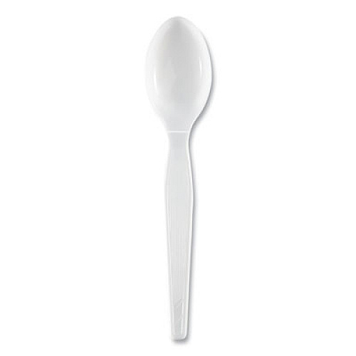 Dixie Plastic Cutlery, Heavyweight Spoon, White, 1,000/Carton (TH217)