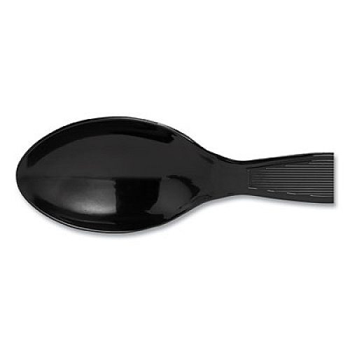 Dixie Plastic Cutlery, Heavyweight Spoon, Black, 1,000/Carton (TH517)
