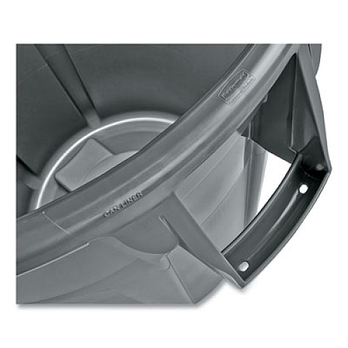 Rubbermaid Commercial Vented Round Brute Container, 44 gal., Plastic, Gray (264360GY)