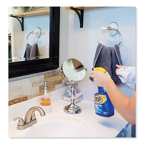 Zep Commercial Streak-Free Glass Cleaner, Pleasant Scent, 32 oz Spray Bottle, 12/Carton (ZU112032CT)
