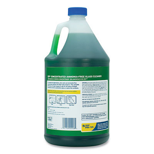 Zep Commercial Ammonia-Free Glass Cleaner, Pleasant Scent, 1 gal Bottle, 4/Carton (ZU1052128CT)