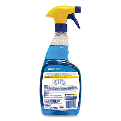 Zep Commercial Streak-Free Glass Cleaner, Pleasant Scent, 32 oz Spray Bottle, 12/Carton (ZU112032CT)