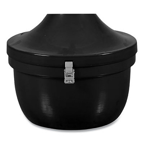 Ex-Cell SMOKERS' OASIS RECEPTACLE, ROUND, STEEL, 4.5 GAL, BLACK (SRS1 BLK)