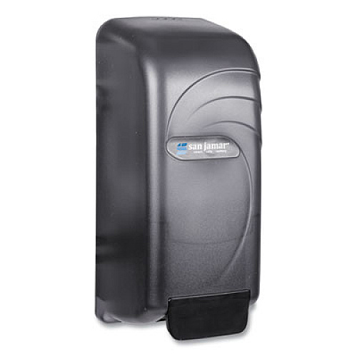 San Jamar Oceans Universal Liquid Soap Dispenser, 800 mL, 4.5 x 4.38 x 10.5, Black Pearl (S890TBK)