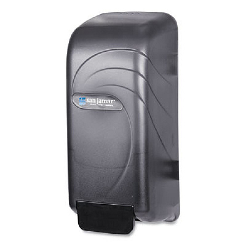 San Jamar Oceans Universal Liquid Soap Dispenser, 800 mL, 4.5 x 4.38 x 10.5, Black Pearl (S890TBK)
