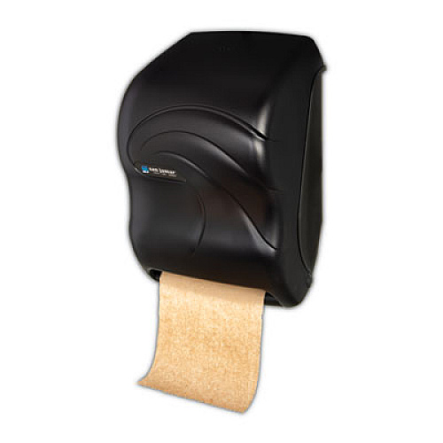 San Jamar Oceans Tear-N-Dry Electronic Touchless Roll Towel Dispenser, 11.75 x 9 x 15.5, Black Pearl (T1390TBK)