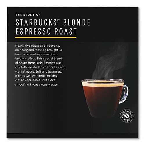 NESCAF Dolce Gusto Starbucks Coffee Capsules, Blonde Espresso Roast, 12/Box (94333BX)
