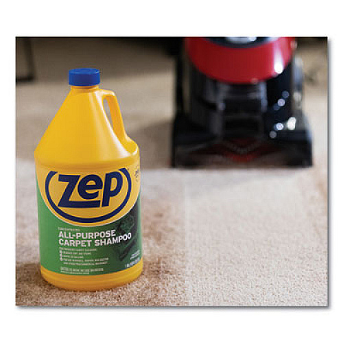 Zep Commercial Concentrated All-Purpose Carpet Shampoo, Unscented, 1 gal, 4/Carton (ZUCEC128CT)