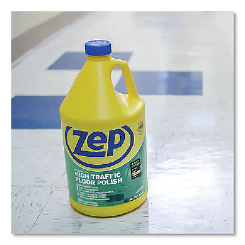 Zep Commercial High Traffic Floor Polish, 1 gal, 4/Carton (ZUHTFF128CT)