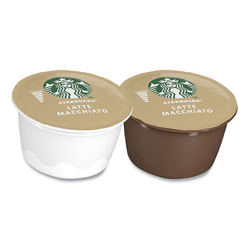 NESCAF Dolce Gusto Starbucks Coffee Capsules, Latte Macchiato, 12/Box (94142BX)
