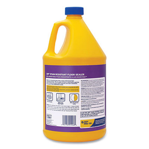 Zep Commercial Stain Resistant Floor Sealer, Unscented, 1 gal, 4/Carton (ZUFSLR128CT)