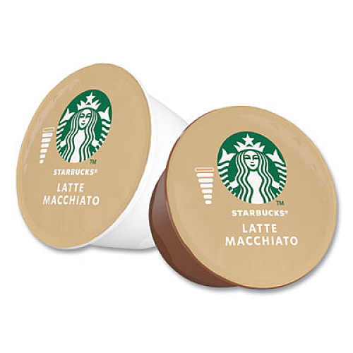 NESCAF Dolce Gusto Starbucks Coffee Capsules, Latte Macchiato, 12/Box (94142BX)
