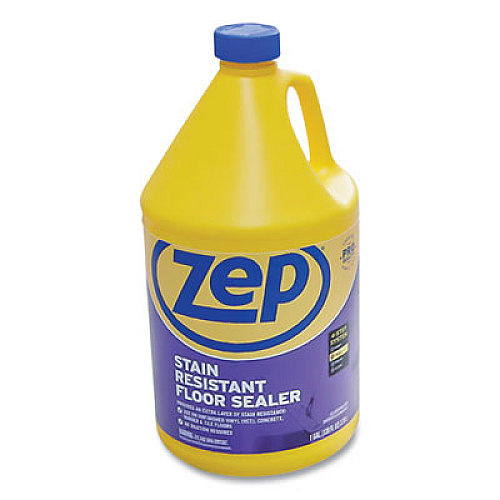 Zep Commercial Stain Resistant Floor Sealer, Unscented, 1 gal, 4/Carton (ZUFSLR128CT)