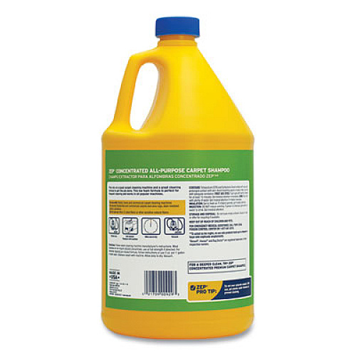 Zep Commercial Concentrated All-Purpose Carpet Shampoo, Unscented, 1 gal, 4/Carton (ZUCEC128CT)
