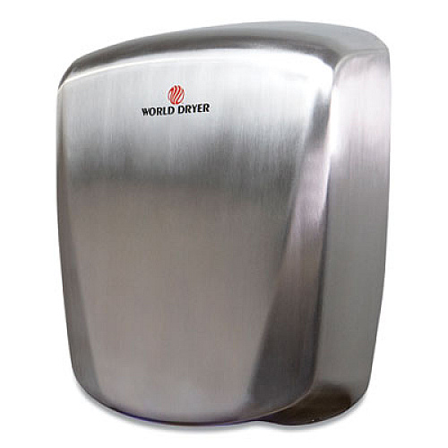 WORLD DRYER VERDEdri Hand Dryer, 120 V, 3.9 x 12.25 x 14.5, Brushed Stainless Steel (Q973A2)