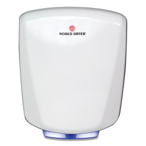 WORLD DRYER VERDEdri Hand Dryer, 120 V, 3.9 x 12.25 x 14.5, White (Q974A2)