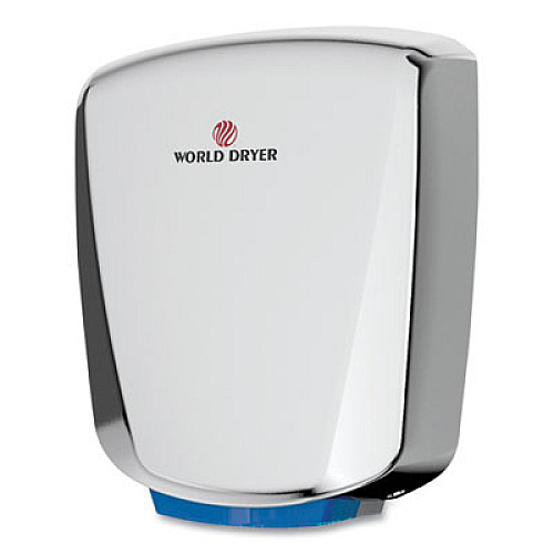 WORLD DRYER VERDEdri Hand Dryer, 120 V, 3.9 x 12.25 x 14.5, Polished Stainless Steel (Q972A2)