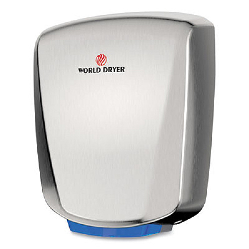 WORLD DRYER VERDEdri Hand Dryer, 120 V, 3.9 x 12.25 x 14.5, Brushed Stainless Steel (Q973A2)