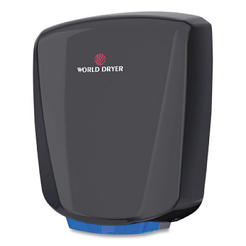 WORLD DRYER VERDEdri Hand Dryer, 120 V, 3.9 x 12.25 x 14.5, Black (Q162A2)