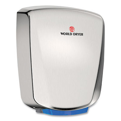 WORLD DRYER VERDEdri Hand Dryer, 120 V, 3.9 x 12.25 x 14.5, Brushed Stainless Steel (Q973A2)