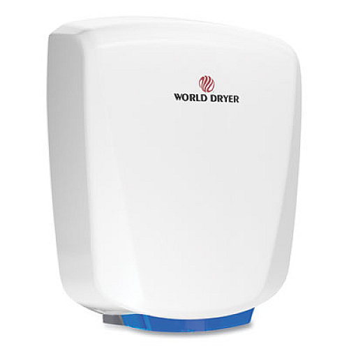 WORLD DRYER VERDEdri Hand Dryer, 120 V, 3.9 x 12.25 x 14.5, White (Q974A2)