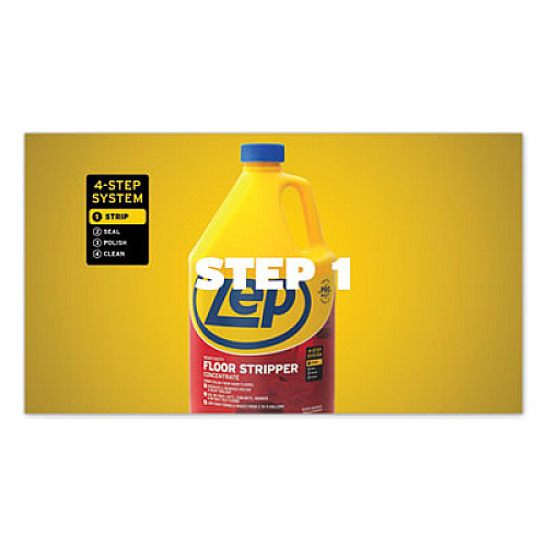 Zep Commercial Floor Stripper, Unscented, 1 gal, 4/Carton (ZULFFS128CT)
