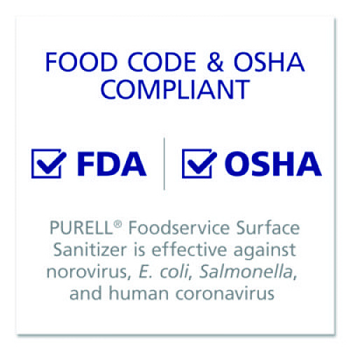 PURELL Foodservice Surface Sanitizer, Fragrance-Free, 1 gal Bottle, 4/Carton (434104)