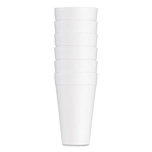 Dart Foam Drink Cups, 32 oz., White, 25/Bag, 20 Bags/Carton (32TJ32)