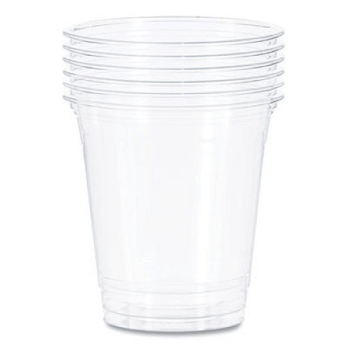 SOLO Ultra Clear PET Cups, Practical Fill, 12 oz to 14 oz, Plastic, 50/Bag, 20 Bags/Carton (TP12CT)