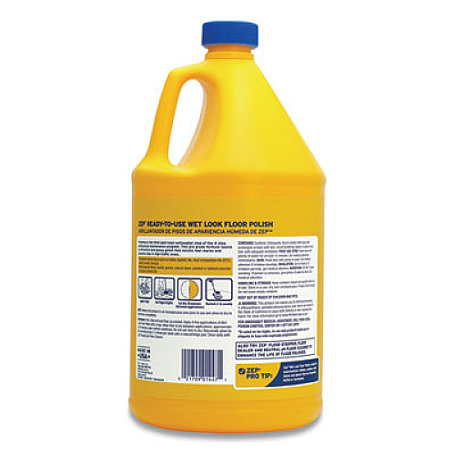 Zep Commercial Wet Look Floor Polish, 1 gal Bottle (ZUWLFF128EA)