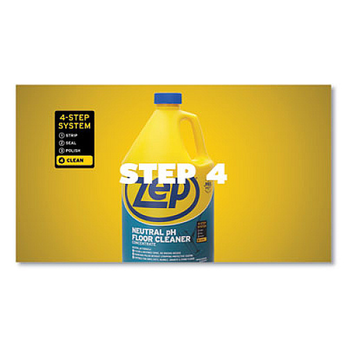 Zep Commercial Neutral Floor Cleaner, Fresh Scent, 1 gal, 4/Carton (ZUNEUT128CT)