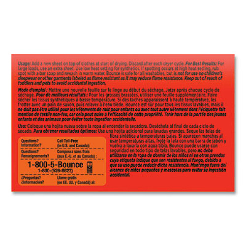 Bounce Fabric Softener Sheets, Coin Vend, Outdoor Fresh, 2/Box, 156 Boxes/Carton (02664)