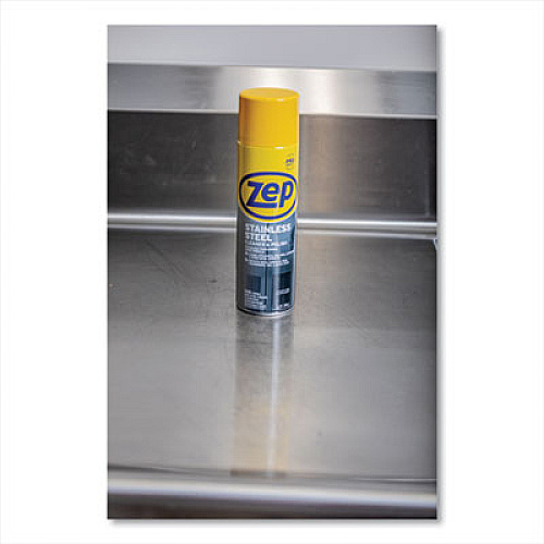 Zep Commercial Stainless Steel Polish, 14 oz Aerosol Spray, 12/Carton (ZUSSTL14CT)