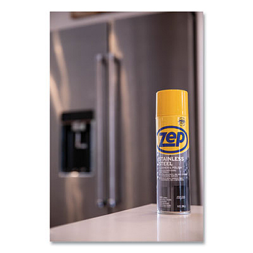 Zep Commercial Stainless Steel Polish, 14 oz Aerosol Spray, 12/Carton (ZUSSTL14CT)