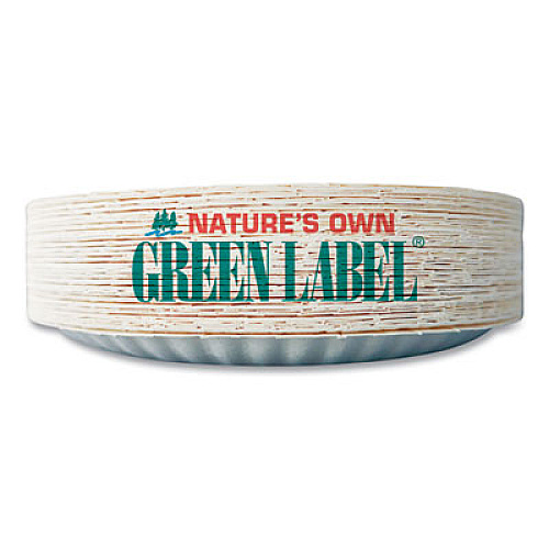 AJM Packaging Corporation White Paper Plates, 6" dia, 100/Pack, 10 Packs/Carton (PP6GREWH)