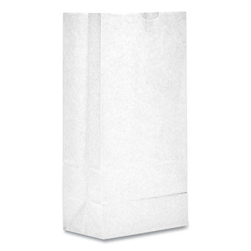 Ross & Wallace Paper Products Grocery Paper Bags, 6# Size, 35# Basis Weight, 5.88" x 3.63" x 11", White, 500/Bundle (GW6500)