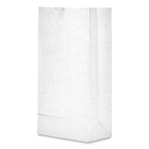Ross & Wallace Paper Products Grocery Paper Bags, 8# Size, 35# Basis Weight, 6" x 3.88" x 12.5", White, 500/Bundle (GW8500)