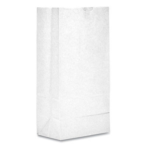Ross & Wallace Paper Products Grocery Paper Bags, 8# Size, 35# Basis Weight, 6" x 3.88" x 12.5", White, 500/Bundle (GW8500)