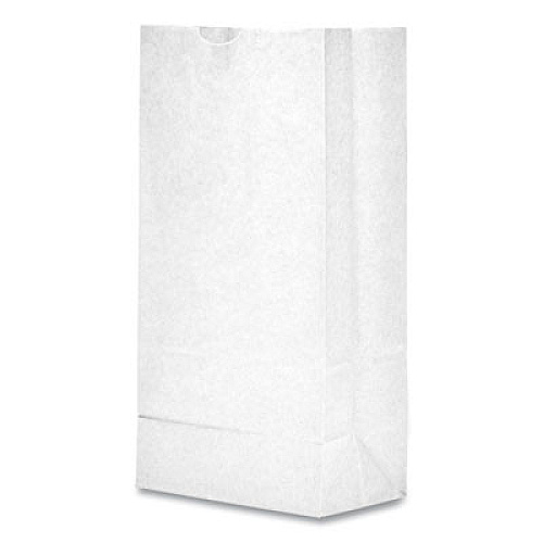 Ross & Wallace Paper Products Grocery Paper Bags, 10# Size, 35# Basis Weight, 7" x 4.38" x 13.75", White, 500/Bundle (GW10500)