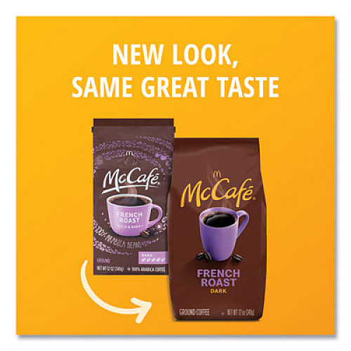 McCafe Ground Coffee, French Roast, 12 oz Bag (5532EA)