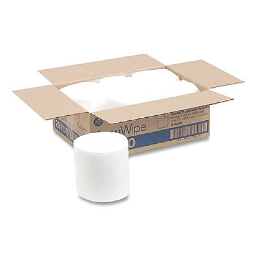 Georgia Pacific Professional Pacific Blue Select Disposable Surface System Centerpull Wipe Refill, 12 x 12, White, 90/Roll, 6 Rolls/Carton (29700)