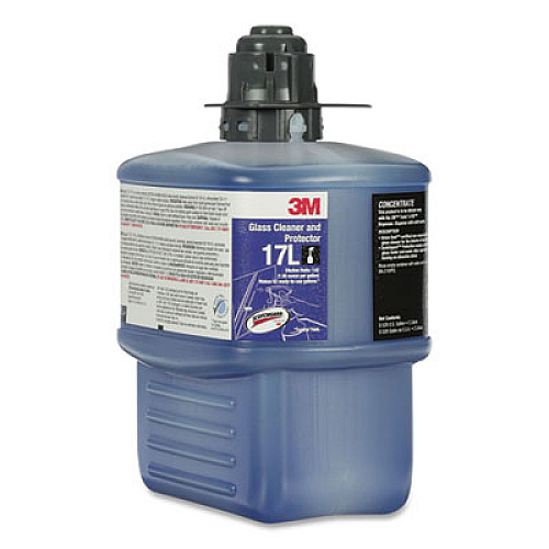 3M Glass Cleaner and Protector Concentrate, 1.9 L Twist N' Fill Bottle, 6/Carton (17LG)
