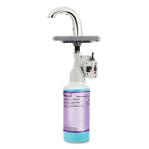 Rubbermaid Commercial One Shot Soap Dispenser - Touch Free, Liquid, 800 mL/1,600 mL, 9.75 x 13.75 x 2.88, Polished Chrome, 4/Carton (402241CT)