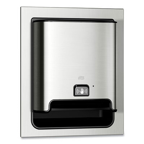 Tork Image Design Matic Hand Towel Roll Dispenser with Intuition Sensor, In-Wall Recessed, 17.64 x 7.87 x 20.55, Stainless Steel (461223)